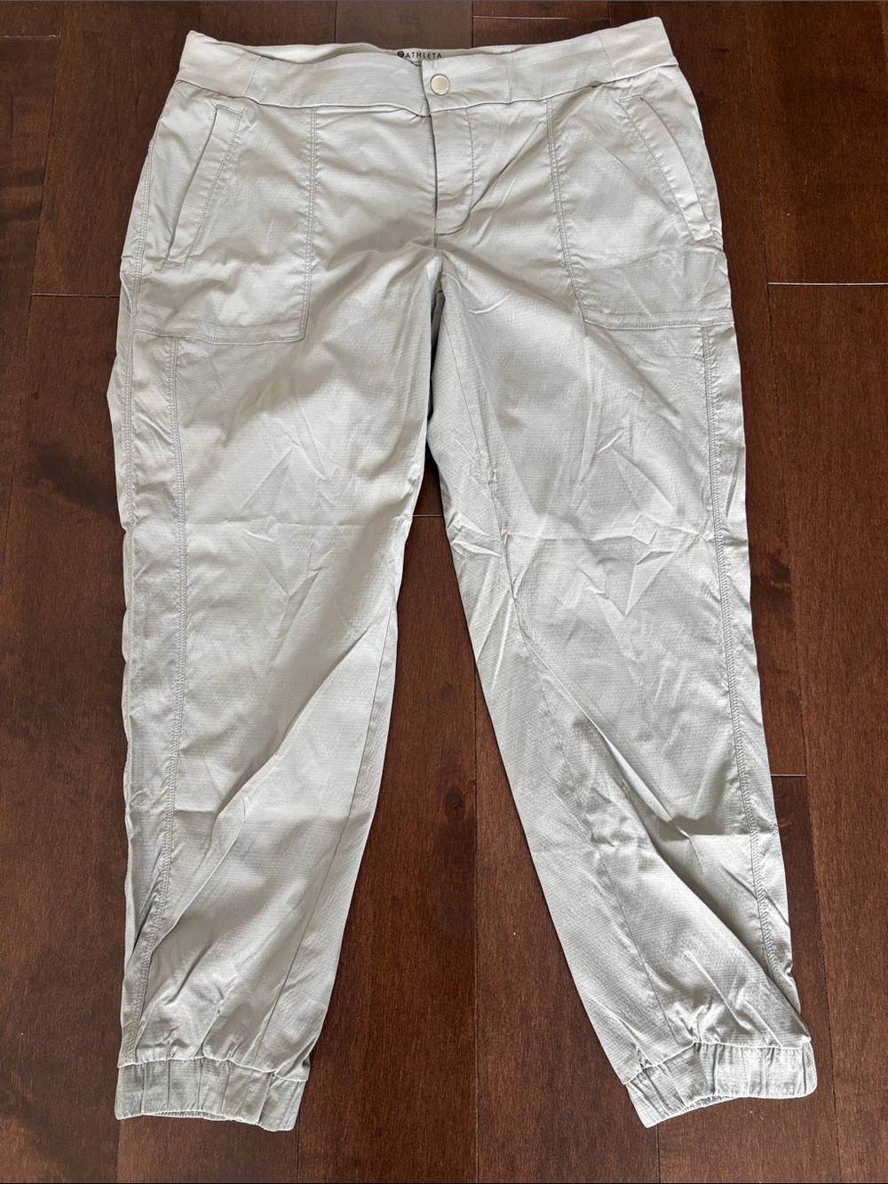 Athleta Light Gray Track Jogger Pants